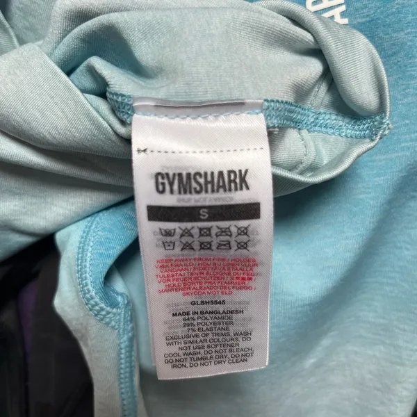 Gymshark ombré blue compression‎ biker shorts size small - Image 5