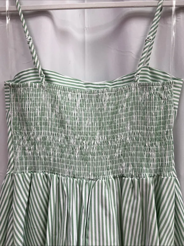 Striped Spaghetti Strap Dress Large - Image 7