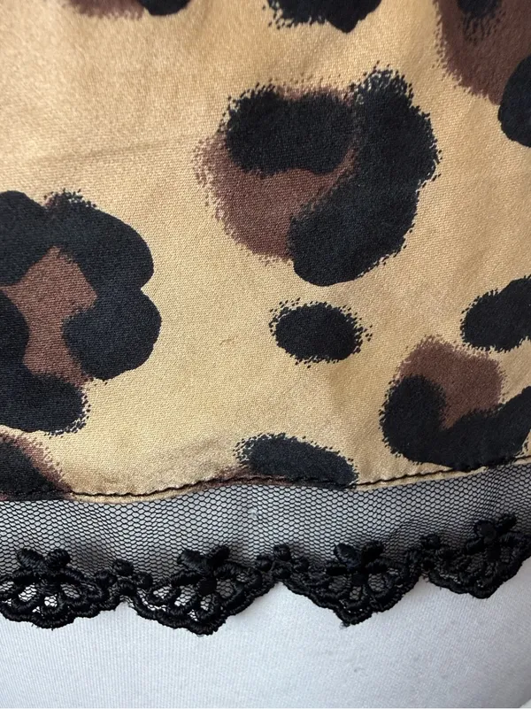 Vintage Silk Leopard Lingerie Set - Image 9