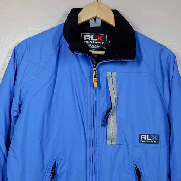 RLX Polo Sport Ski‎ Jacket Women's S Blue White Vintage 90s 00s Winter Snow Coat - Image 2