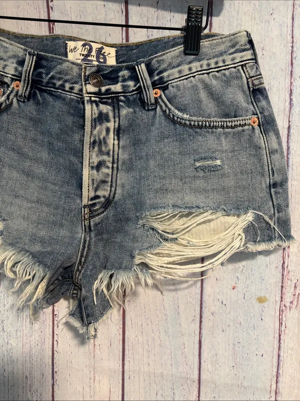 NWOT Free People We The Free Shortie Cut off Jean Shorts - Image 2