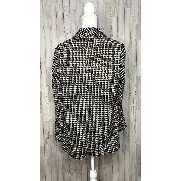 Sanctuary Women's Blazer Medium Multicolor‎ Mini Houndstooth One-Button Tailored - Image 6
