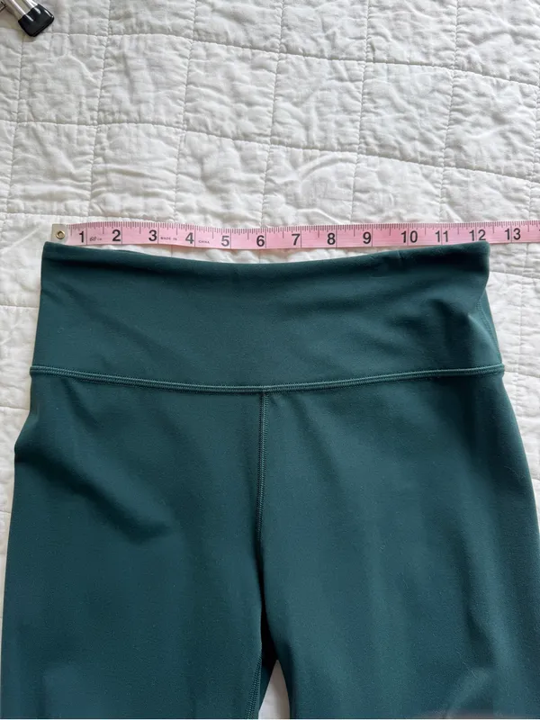 Athleta Elation Ultra High Rise Straight Leg Pants Small Pine Green - Image 4
