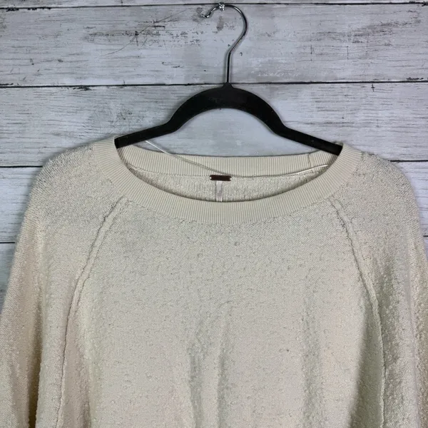 Free People Found My Friend Pullover Sweater Cream Size XS - Image 4