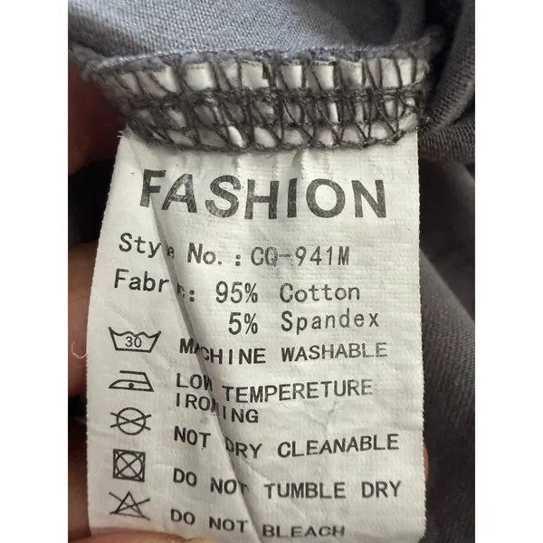 Fashion Gray Slouchy‎ Harem Jumpsuit Womens Small Cotton Spandex CQ-941M Pocket - Image 4