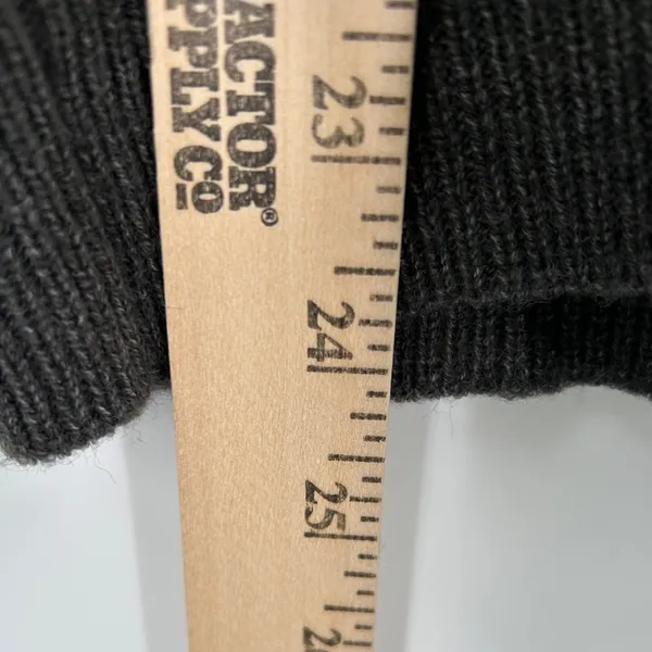 Women's Charcoal Green Boho Grunge Fringe Detail Wool Blend Sweater Size Large‎ - Image 5