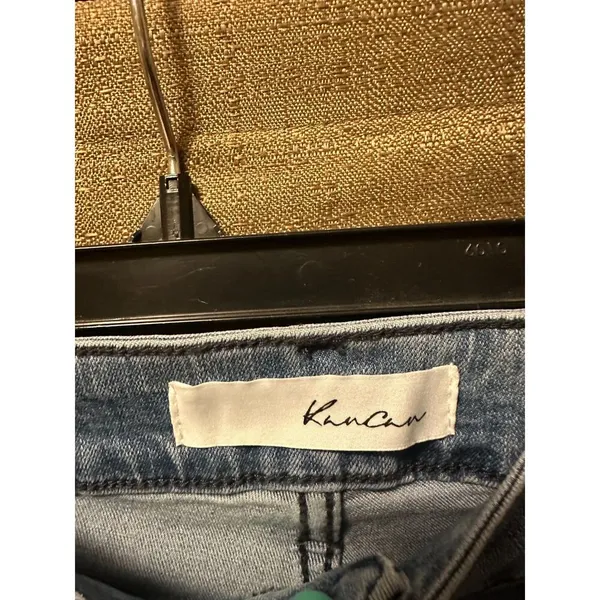 NWT Kancan Woman’s Mid Rise Flare Jeans Size 13/30 Light Wash - Image 2