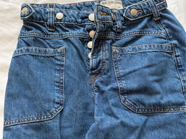 We The Free Wide-Leg High-Rise Jeans in Dark Blue Wash - Image 2