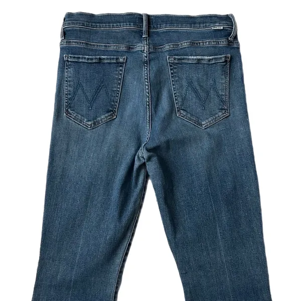 Mother The Weekender Fray Flare Raw Hem Jeans Walking On Coals Size 30 - Image 5