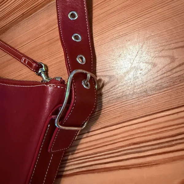 VTG Coach Slim Legacy‎ Shoulder Bag Purse Red Leather 9326 Pristine Inside EUC - Image 9