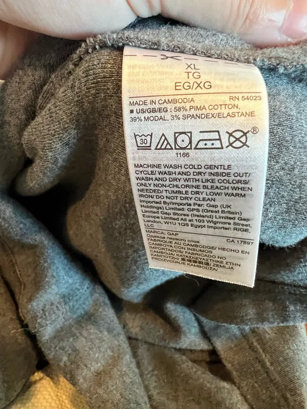 GAP Gray 3/4 Sleeve Knit Dress Size XL - Image 5