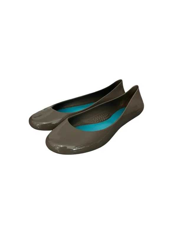 Oka b Taylor Jelly Ballet Flats Size US 7 EU 37 Slip-On Shoes Taupe Gray - Image 2