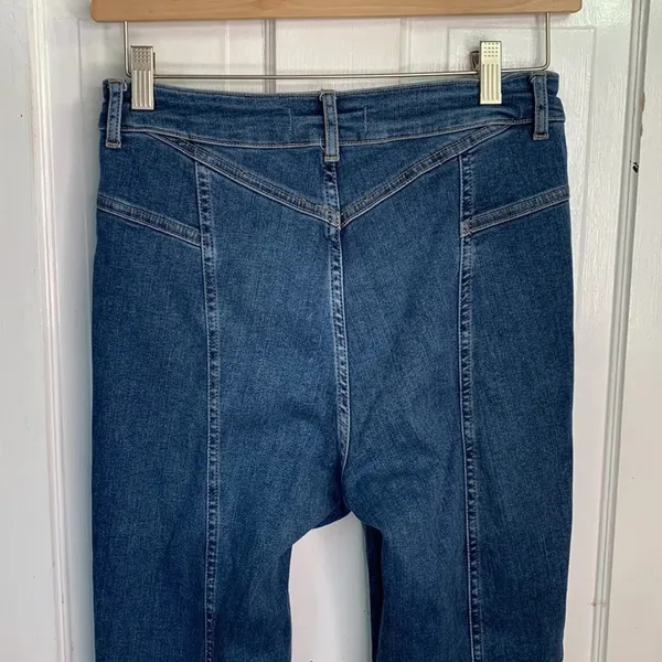 Free People We the Free Retro Skinny Jeans Medium Wash 80s High Rise W-865 Sz 30 - Image 6