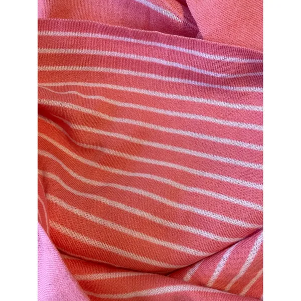 J. Jill Reversible Coral White Stripe Mock Neck Sweater Tunic Size Small‎ New - Image 4