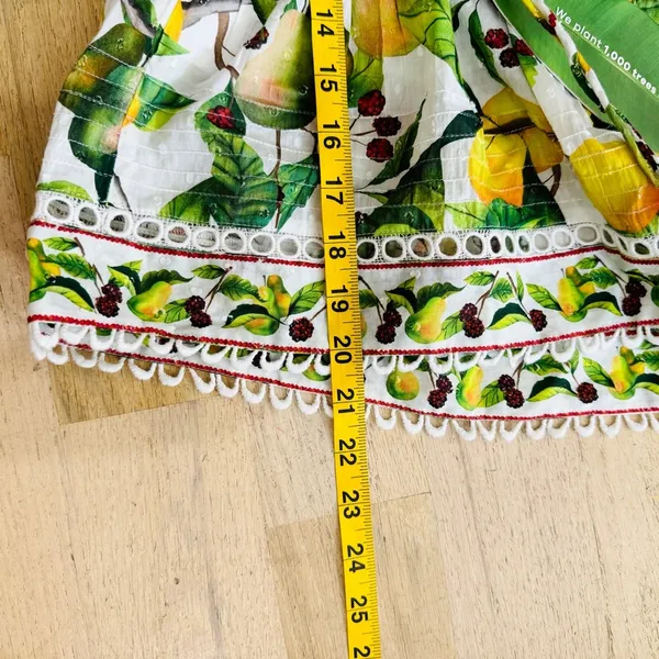 Farm Rio 100% cotton fruit orchid blouse NEW - Image 9