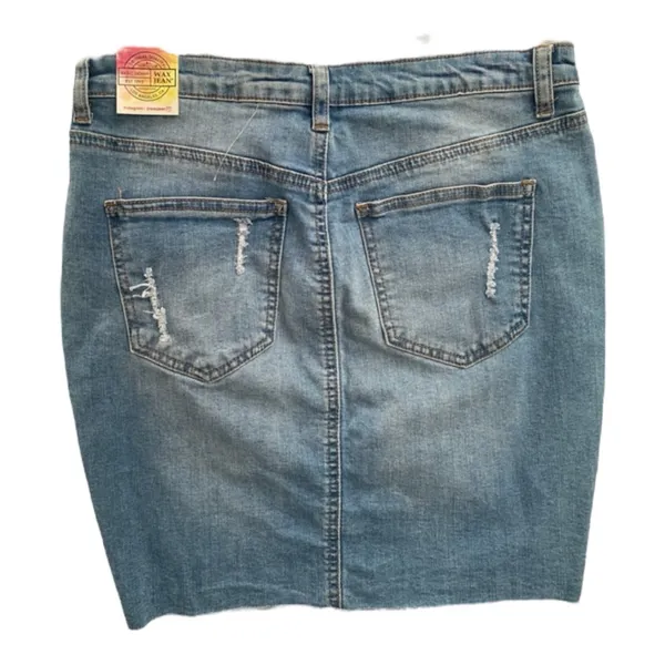 Wax Jean Basic‎ Denim Distressed Skirt Size M - Image 3