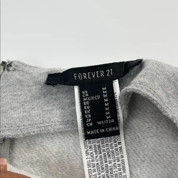 Forever 21 Heather Gray Lace-Up Skirt - Image 5