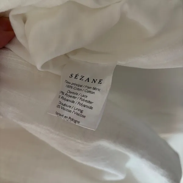 Sézane Naide Mini Dress White Lace Ecru FR 38 US Size 6‎ Bridal Paris Sold Out - Image 11