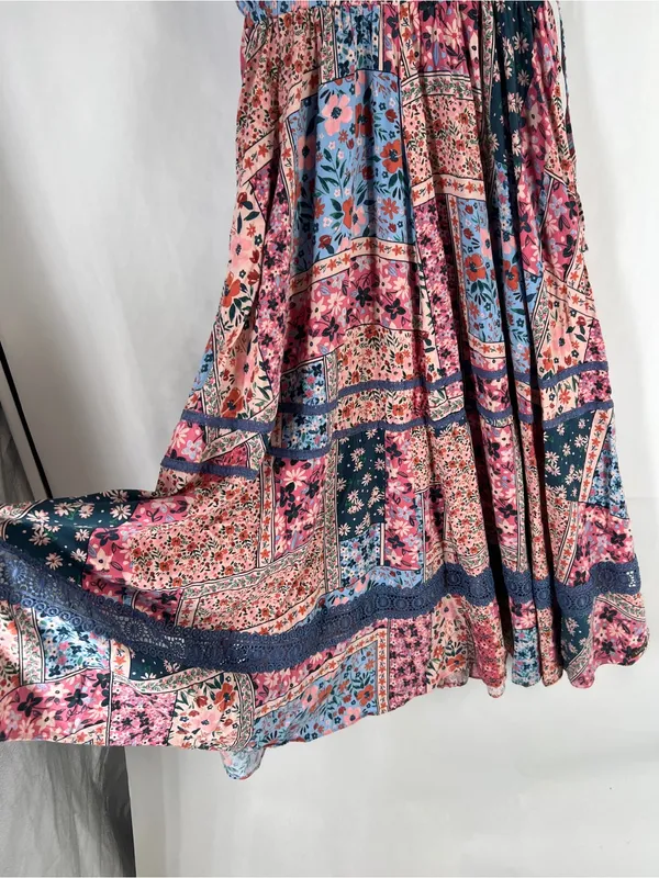 Matilda Jane The Wildlife Patchwork Floral Maxi Dress Size S - Image 7