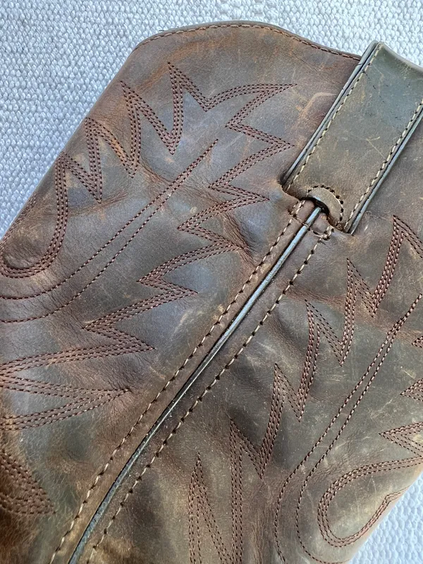 Durango Brown Leather Western Cowgirl Boots Size 7 - Image 4