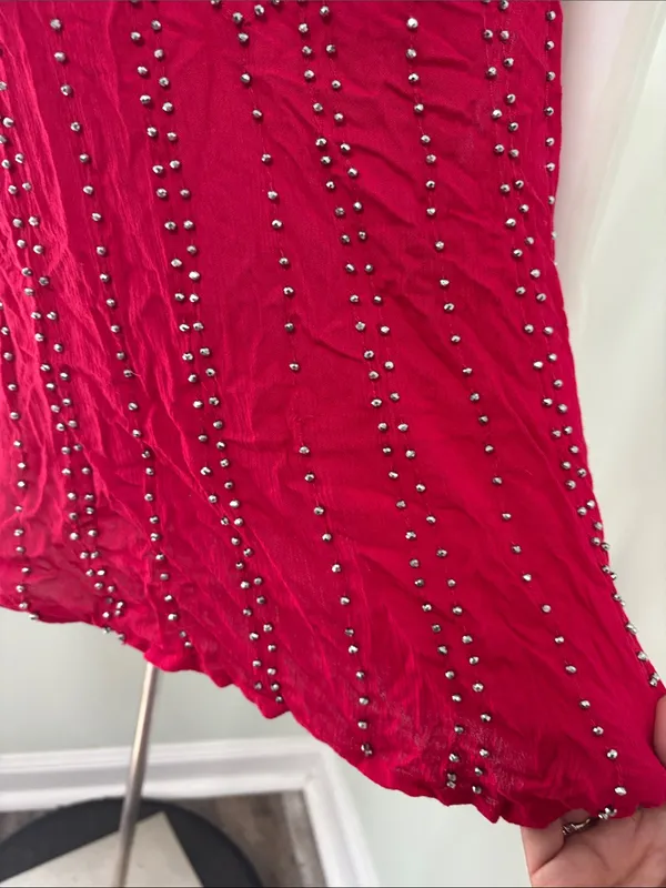 Intimately free people red beaded tank medium - Image 3