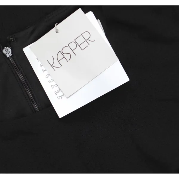 Kasper Womens Sheath Dress W/ Sequin Waistband Trim 10916477 Black 4 - Image 3