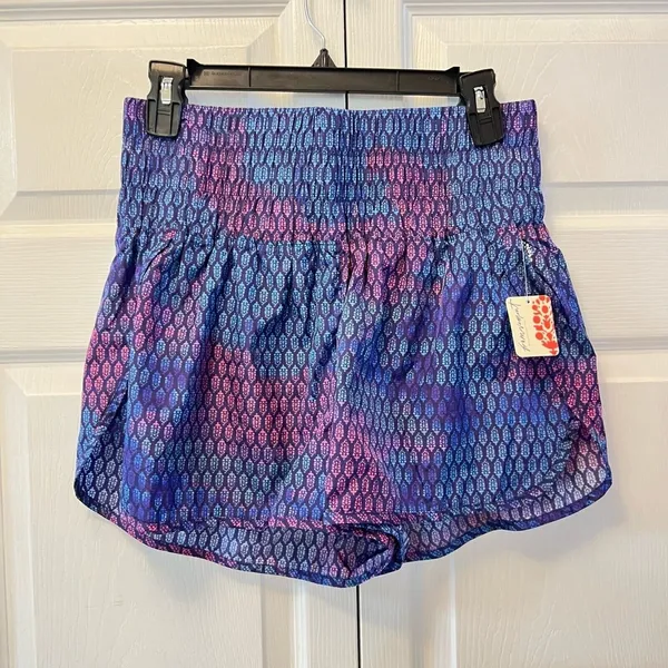 Free People Womens Large Blue The Way Home‎ Short Marianas Combo Print New - Image 3