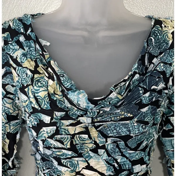 Karen Kane Y2K Top Size Small Artsy Mosaic Babydoll Whimsigoth Fairy Grunge - Image 3