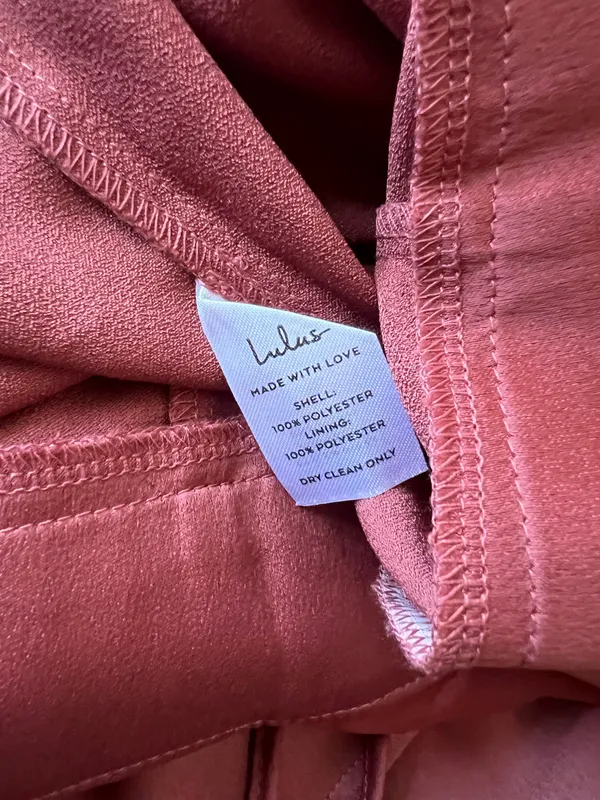 Lulu’s NWT Satin Asymmetrical Jumpsuit Rusty Rose Large - Image 7