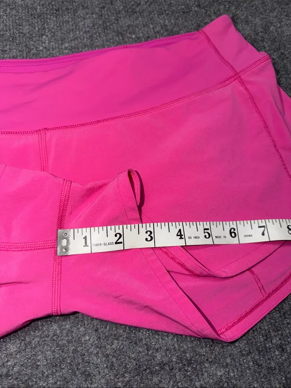 Lululemon Speed Up Shorts in the bright Sonic Pink colorway - Image 4