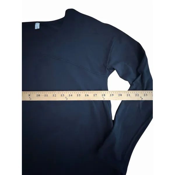 Lululemon Shirt Women's Sz 6 Hit Unwind Long Sleeve Black Rulu Lycra #JJJ10-4 - Image 5