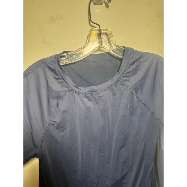Halara Women's Short Sleeve Breezeful Draped Activewear T-Shirt Navy Blue Size M - Image 3