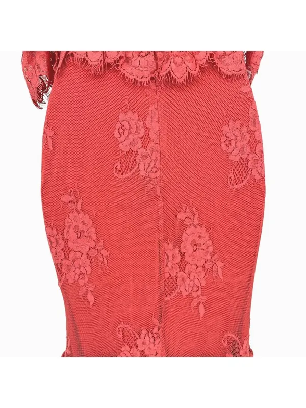 Lovers + Friends Blake Lace Ruffle Rose Pink Midi Dress Size XS Romantic Boho - Image 12