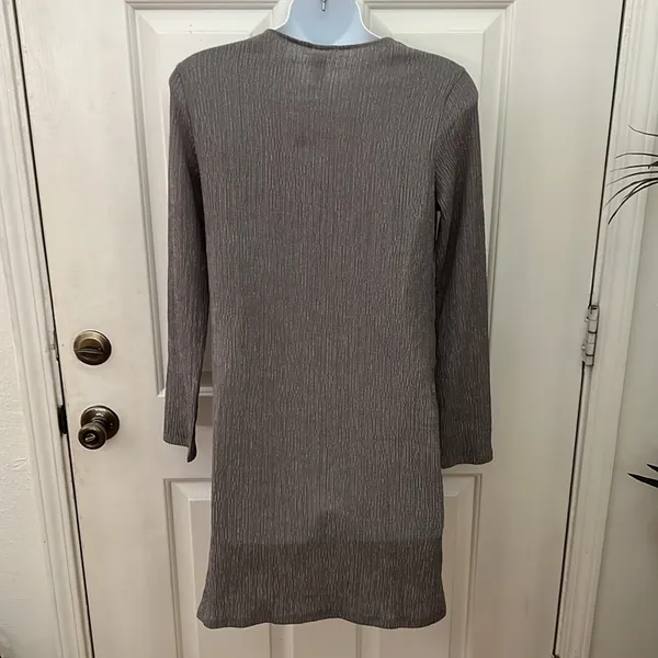 NWT - S - H&M Mama/Maternity Gray Long Sleeve Mama Nursing Dress - Image 3