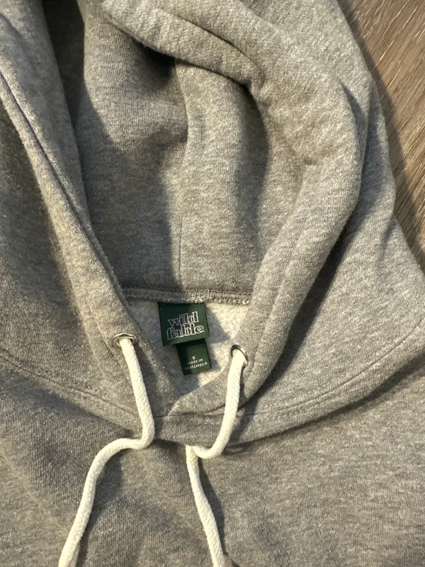 cropped grey hoodie - Image 2