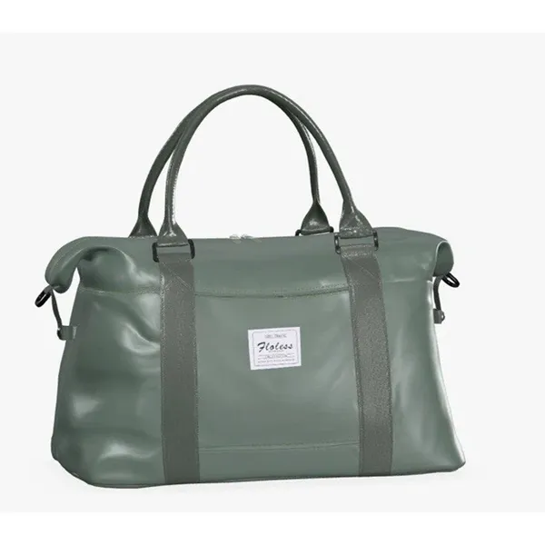 Weekender Travel Bag Duffel Carry On Luggage Trolley Sleeve Wet Dry Gray Green - Image 3