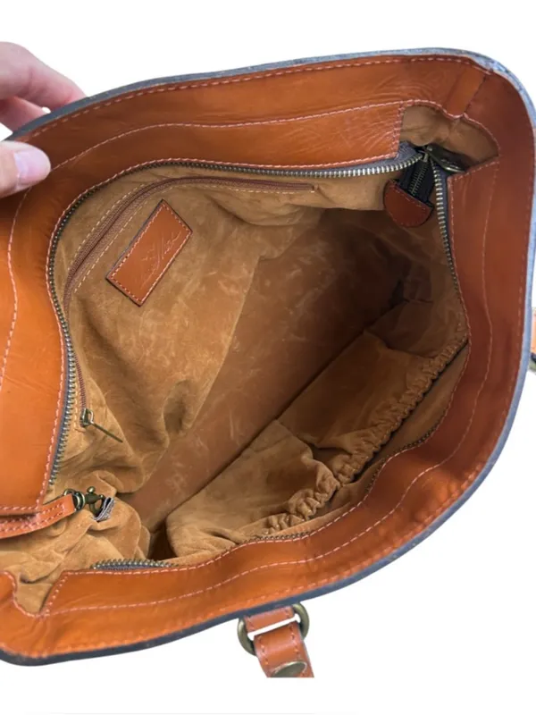 EUC Patricia Nash Leather Bolsena Shoulder Bag Summer Florals Retail $229.00 - Image 8