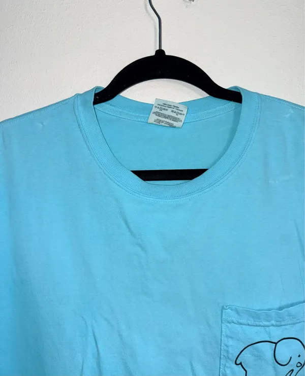 Ivory Ella Mandala Elephant Graphic Tee Turquoise Short Sleeve - Image 2
