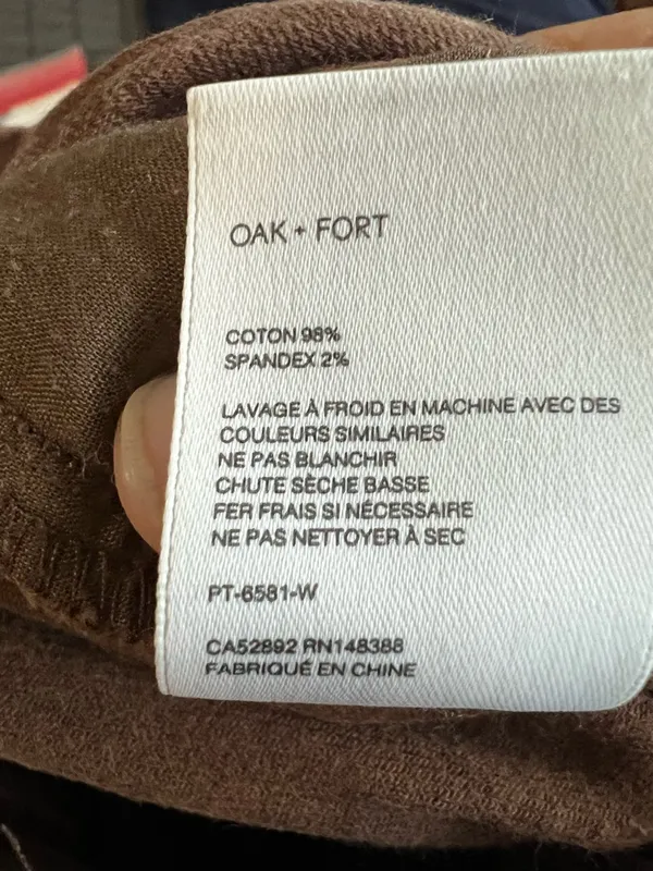 Oak‎ + Fort Chocolate Brown Wide Leg High Rise Crop Pants - Image 11