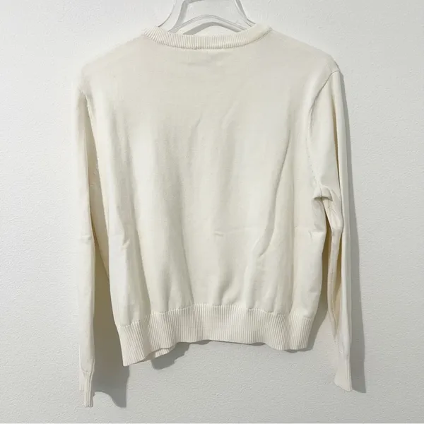 QUEEN OF SPARKLES Cheers Sweater in Ivory Gold Size XS - Image 5