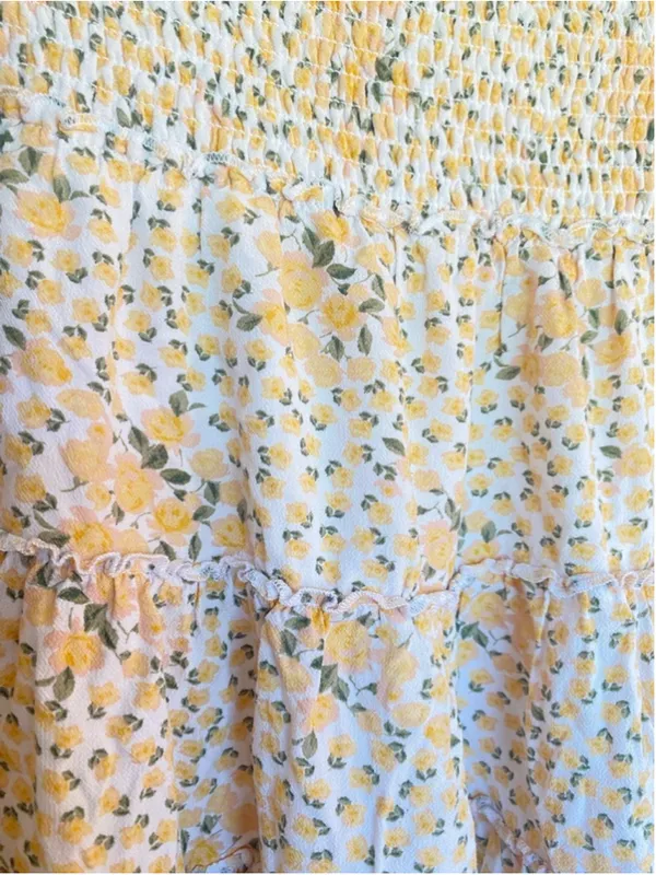 American Eagle Ruffle Ditsy Floral Mini Skirt Cottagecore Coastal Soft Girl Boho - Image 4