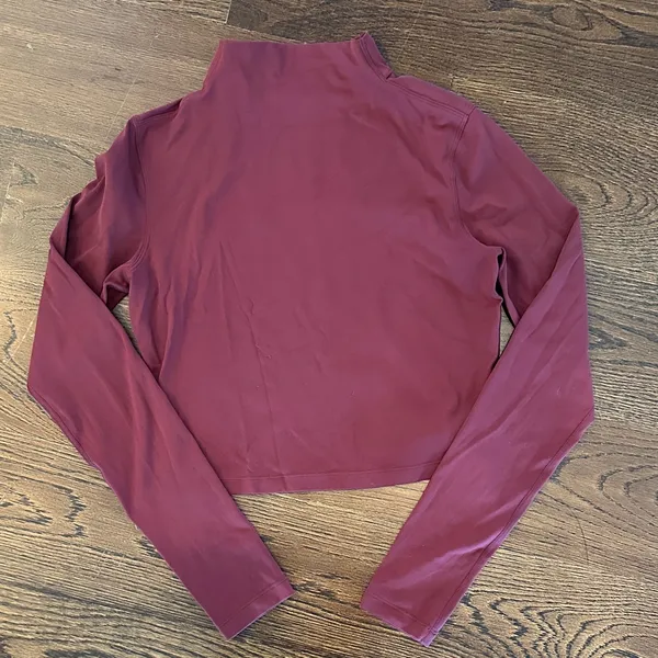 Lululemon All Aligned mock neck, red Merlot - Image 2