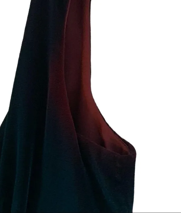Vintage 1980s Regency Formal Gown Maxi Dress Size 3/4 Ombre teal and burgundy - Image 8