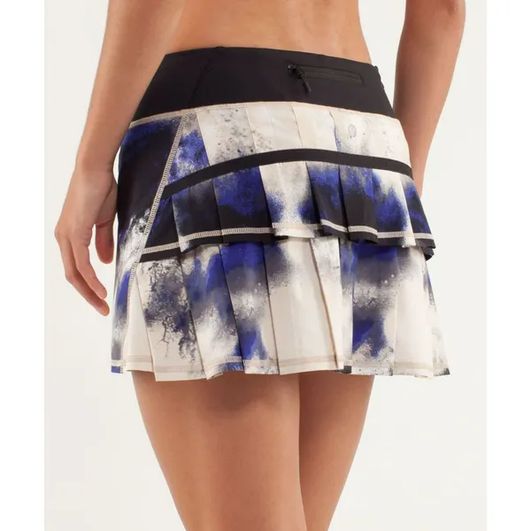 Lululemon Pace Setter Milky Way Skort Skirt Blue Purple Galaxy Marble 14" Size 6 - Image 2
