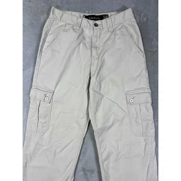Vintage Levi's SilverTab White Cargo Pants 11M Wide Leg Y2K Utility - Image 5