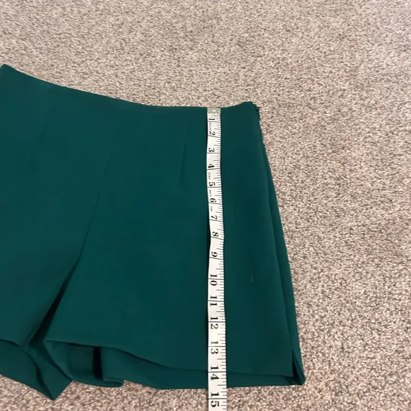 Zara Emerald Green High Waisted‎ Shorts medium - Image 8