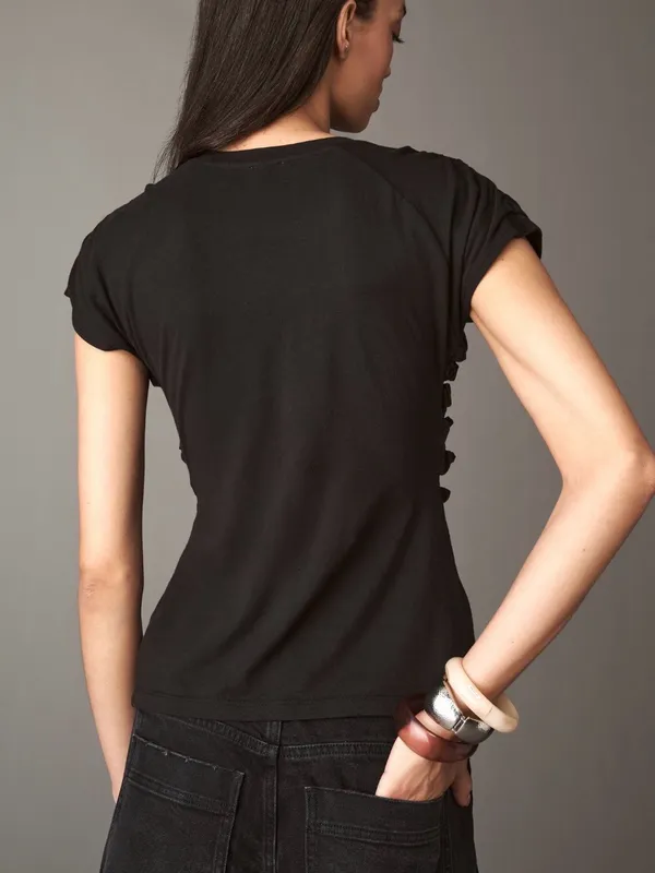 Anthropologie Maeve Smocked Sleeveless Ruffle Top - Image 5
