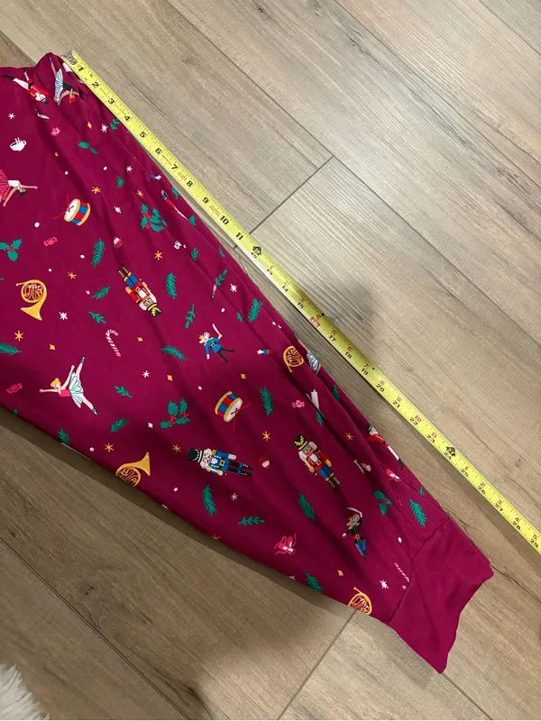 Joyspun nutcracker holiday Long Sleeve Jogger Pants Pajama Set Berry size large - Image 11