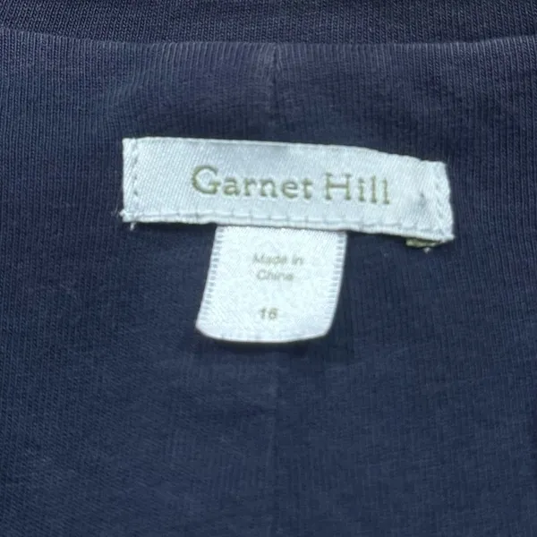 Garnet Hill Navy Blue White Trim Rowing Blazer Women’s 16 - Image 3