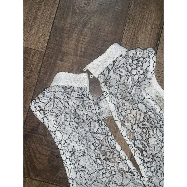 free people tell tale Tunic /dress S 122$ Nwot fall casual lace boho white black - Image 8